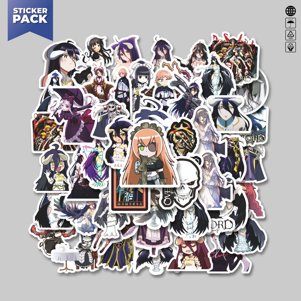 

[100PCS]Stiker Pack Stiker Anime Series Overlord Mix 1 Aesthetic Vinyl Anti Air Dekorasi Sticker Laptop Buku Journal Koper Helm Casing HP Gitar Helm Skateboard