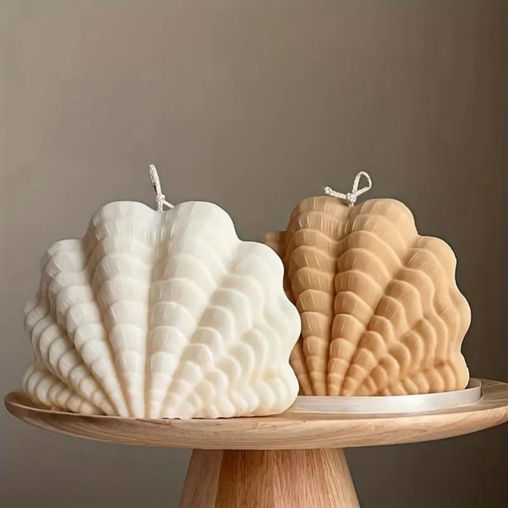 

3D Sea Shell Candle Silicone Mold Natural Ocean Themed DIY Soy Wax Scented Candle Plaster Resin Tools Home Decor Elegant Gifts