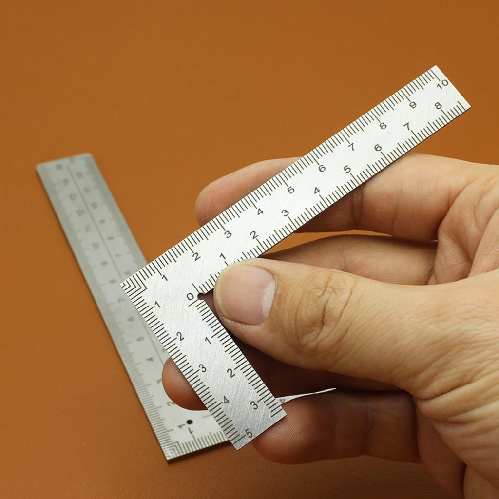

Mini Framing Ruler Measuring Layout Tool Stainless Steel Square Right Angle Ruler Precision For Building Framing Gauges