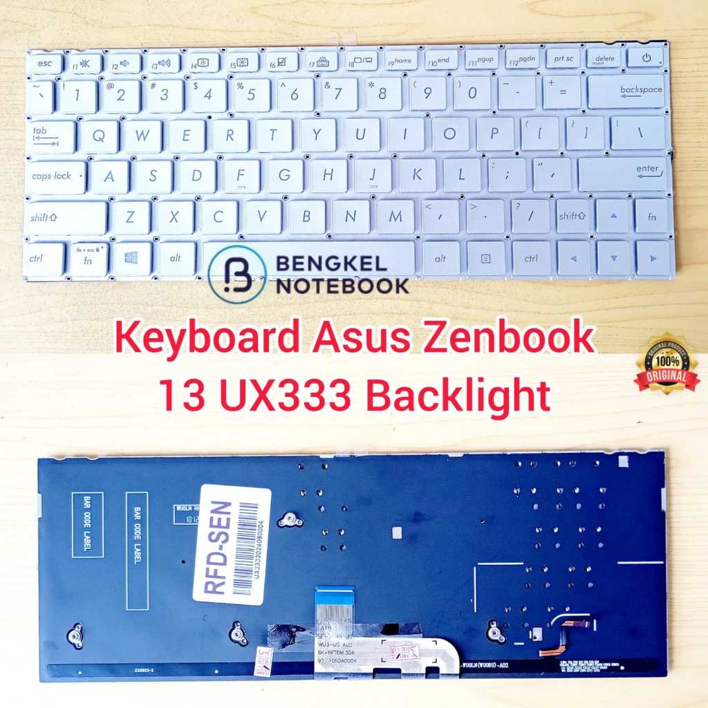 Keyboard Asus ZenBook 13 UX333 UX333F UX333FA UX333FLC UX333FN U3300FN Backlight