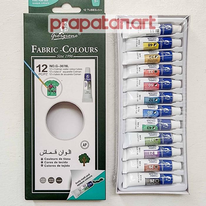 

Giorgione Fabric Color Set | Cat Kain Tekstil - 12X6ML