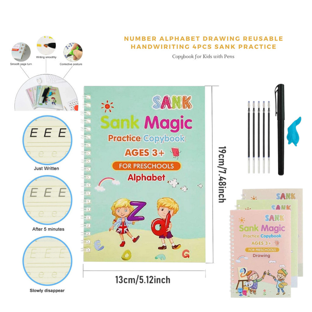 

Set Menulis Pintar Anak: 4 Buku Edukatif + Pulpen Ajaib Penghapus Otomatis