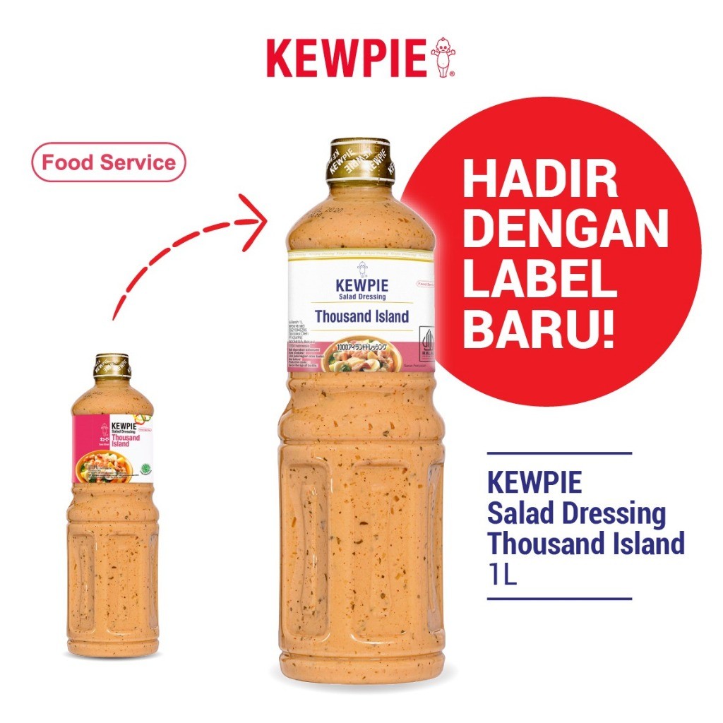 

Kewpie THOUSAND ISLAND 1 Liter Salad Dressing Saus Siram 1 L