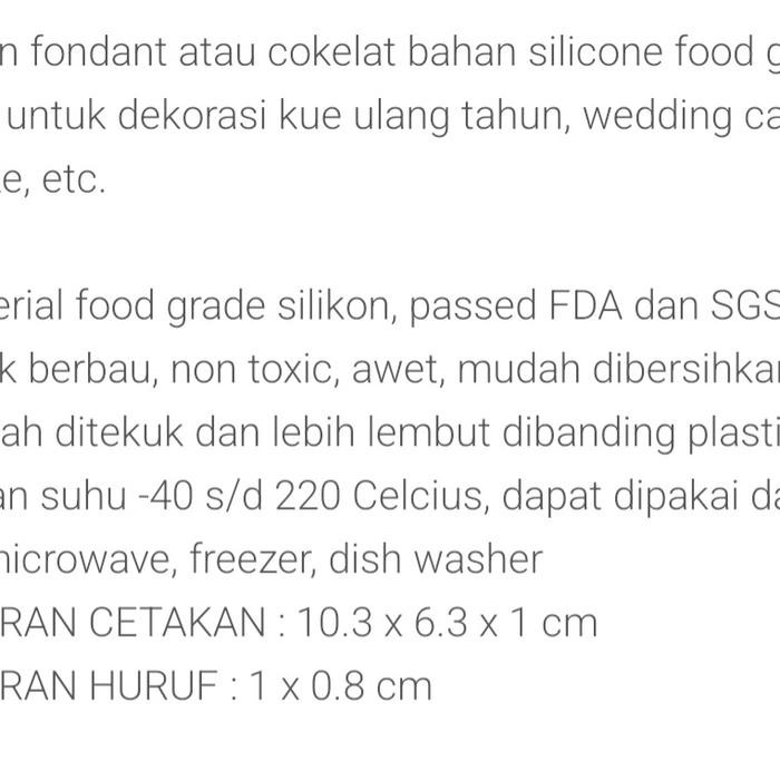 

Cetakan Silikom Huruf Angka Putih