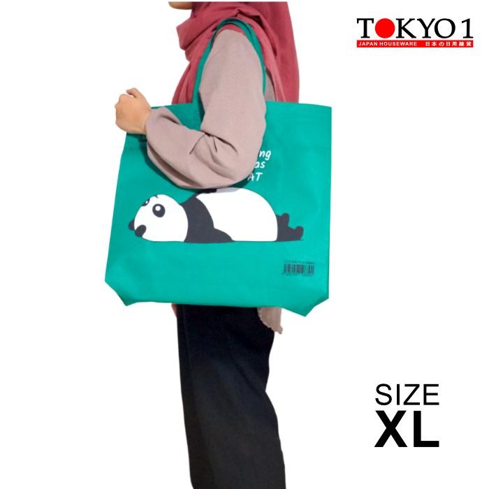 

Tokyo1 Eco Bag XL Lebar PANDA Tas Belanja Lipat Goodie Bag 148720