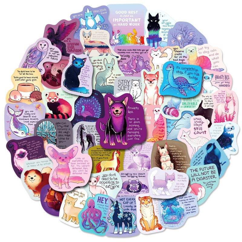 

10/25/50pcs Inspirational Words Quotes Stickers Vinyl Decals for Adults Water Bottles Luggage Notebook Laptop phone helmet