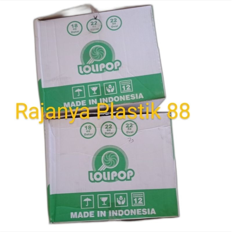 Gelas 22 oz 18 oz Datar Slim Oval 1dus