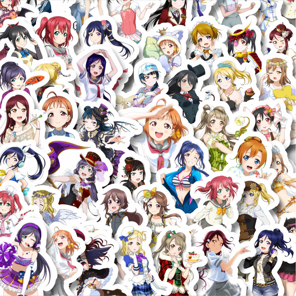 

Stiker Cutting Pack Stiker Anime Series Love Live Character Mix 7 Isi 100Pcs Series Aesthetic Lucu Keren Untuk Koper Bahan Vynil