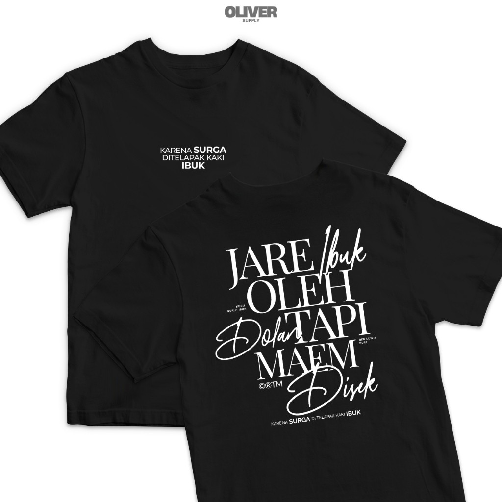 Kaos Kata Kata "Jare Ibuk Oleh Dolan Tapi Maem Disek" / Baju Kaos Kata Kata Keren Nyindir Jawa / Kao