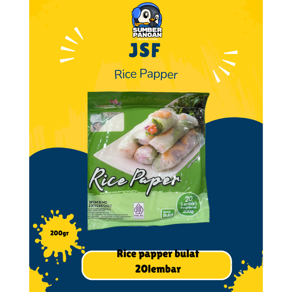 

Jsf Rice Paper Bulat 200gr 20(Lembar)&100gr (10lembar)