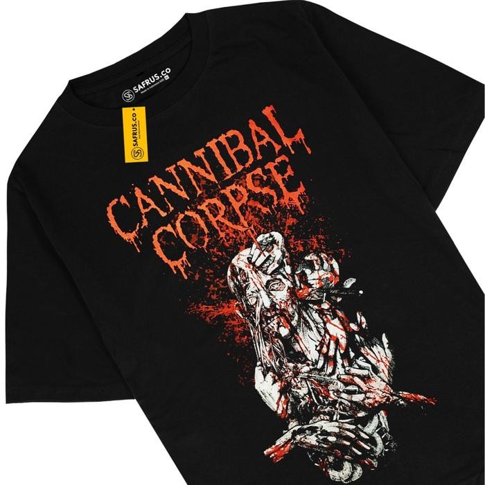 (TOP) Beseldi - Kaos Baju Distro Cannibal Corpse V1 Tshirt Band Death Metal Hardcore Rock N Roll Pun