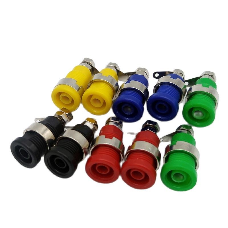 4mm banana socket Insulated Safety 4mm Banana Female Jack Panel Mount Socket Binding Post Connector 