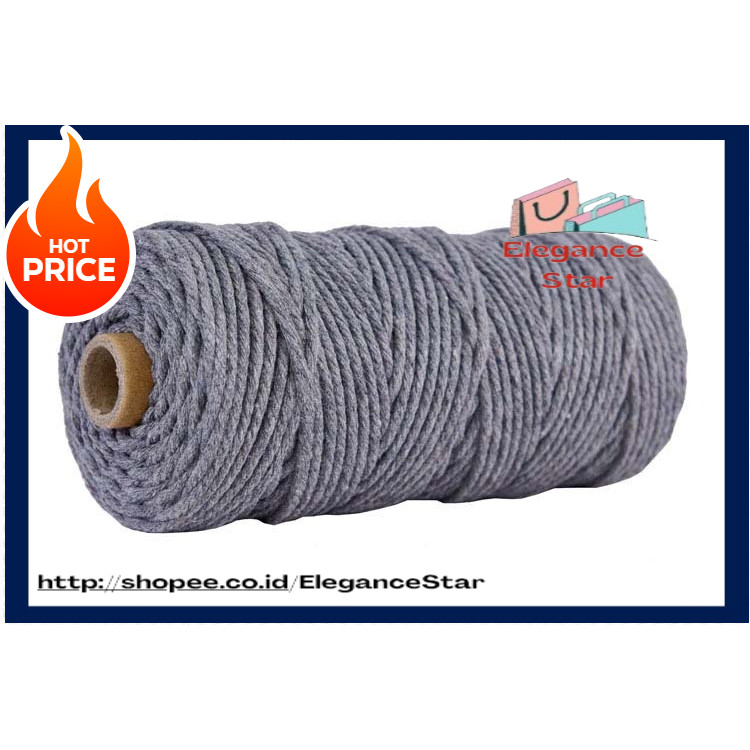 Handmade boho decor 3mm 100% Colorful Cotton Cord Rope thread Twisted Macrame String DIY Home Weddin