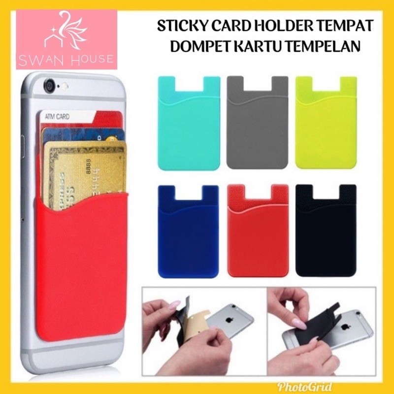 slot kartu hp atm dompet kartu hp card holder tempat kartu tempel hp BB E18