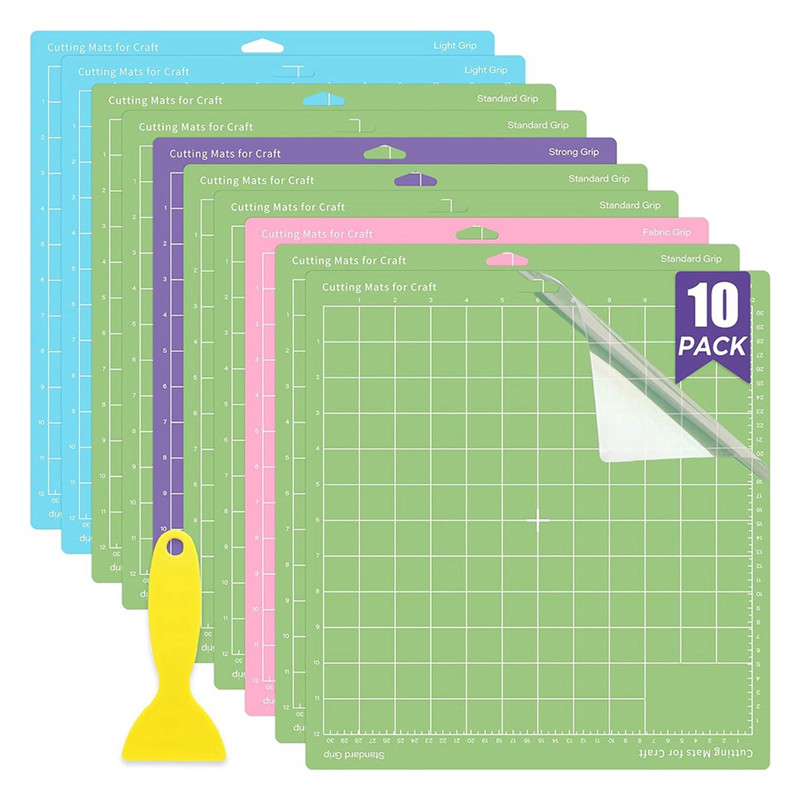 

ABUG-10 Pack Cutting Mats - 12X12inch For Cricut Accessories - Explore Air 2/ Maker 2/3