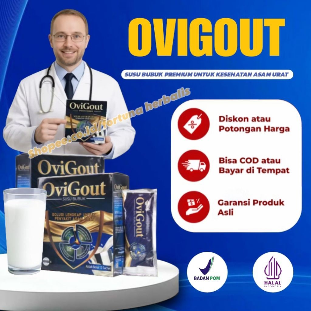 

OVIGOUT Milk Susu Herbal Asam Urat Terbaik Atasi Nyeri Sendi Dan Tulang
