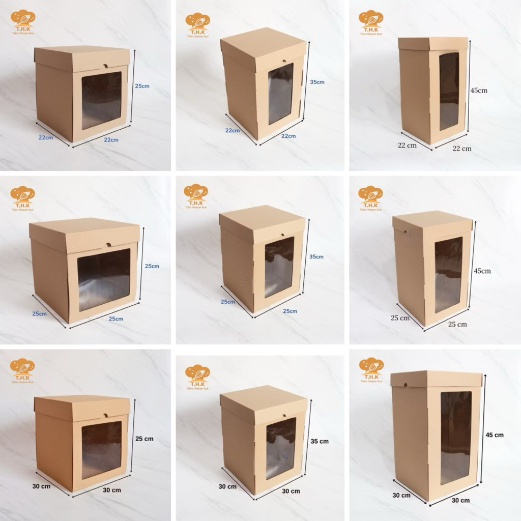 

(1pcs) KOTAK BOX DUS KUE TART TINGGI 25 35 45 cm