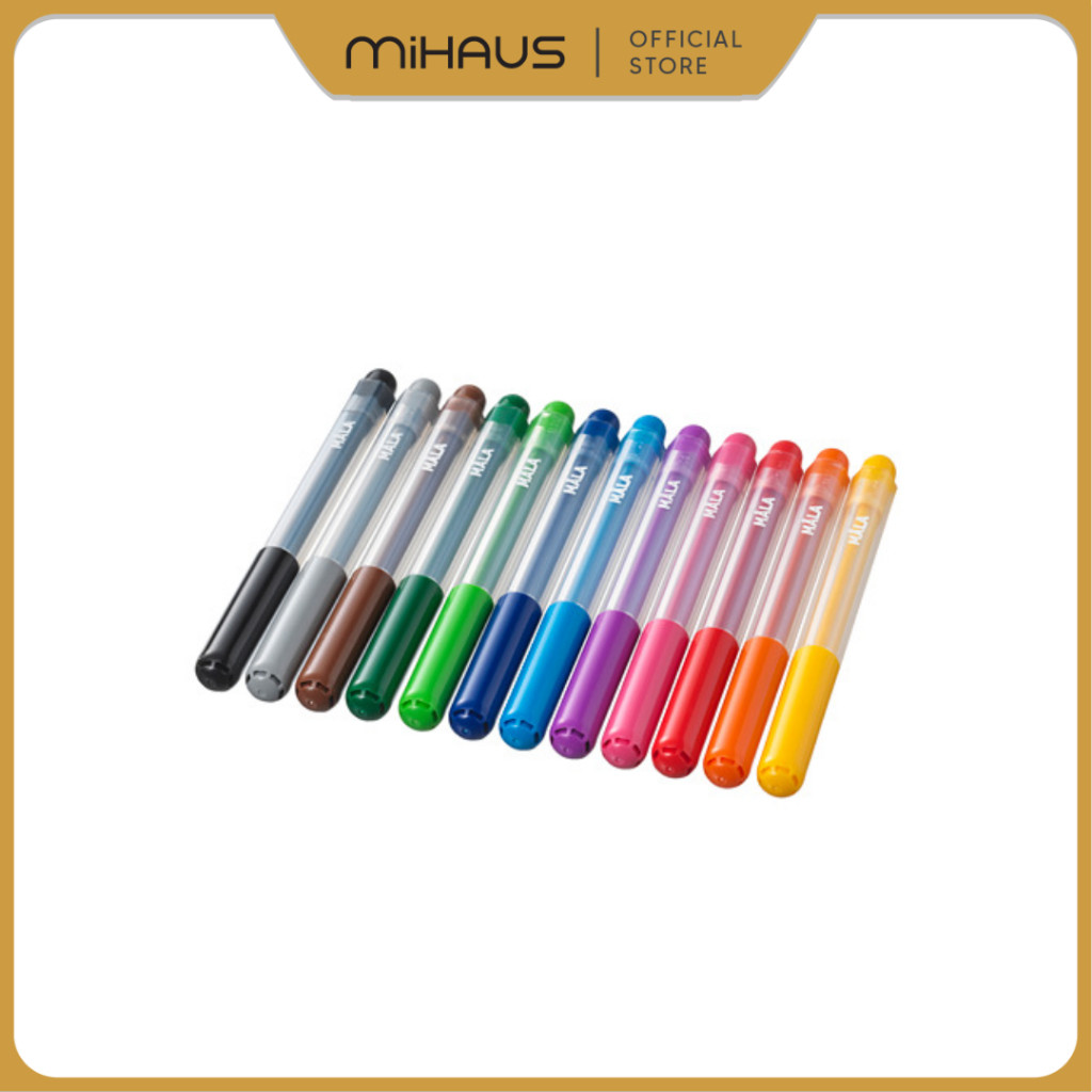 

IKEA PRODUK BARU MALA Pena / Tinta Berwarna / spidol, Aneka Warna, 12 Pcs MA353