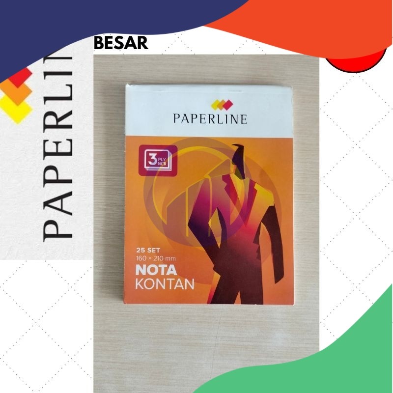 

(PACK=10PCS) Paperline Nota Kontan 3 Ply Besar B3 Isi 25 Lembar