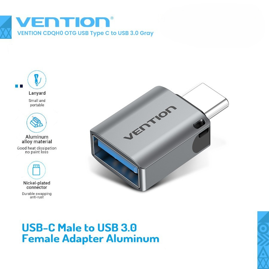 

VENTION CDQH0 OTG USB Type C to USB 3.0 Gray