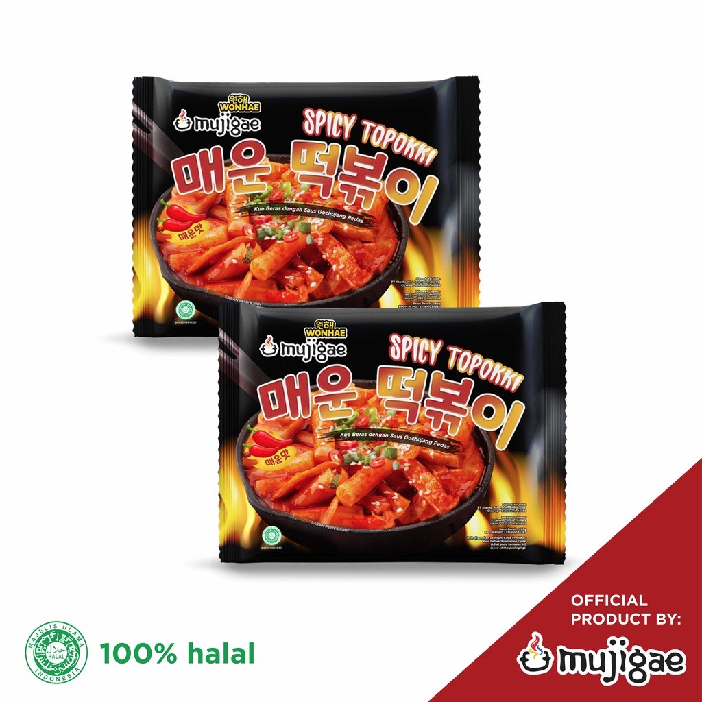 

PAKET ISI 2 - Mujigae by Wonhae Spicy Topokki 195 gr