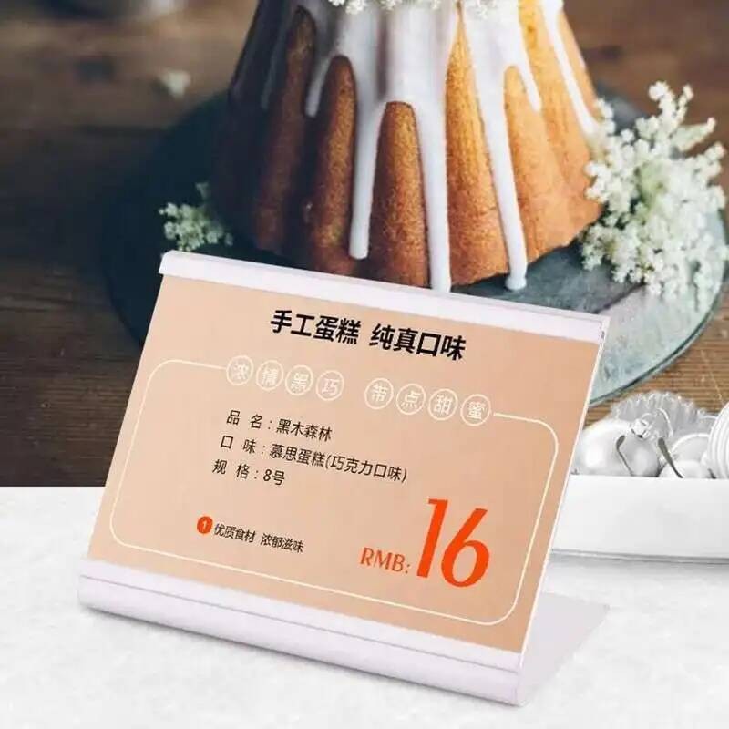 

10pcs 85x55mm Metal Tabletop Mini Sign Holder Display Stand Table Number Place Card Holder Small Price Label Card Tag