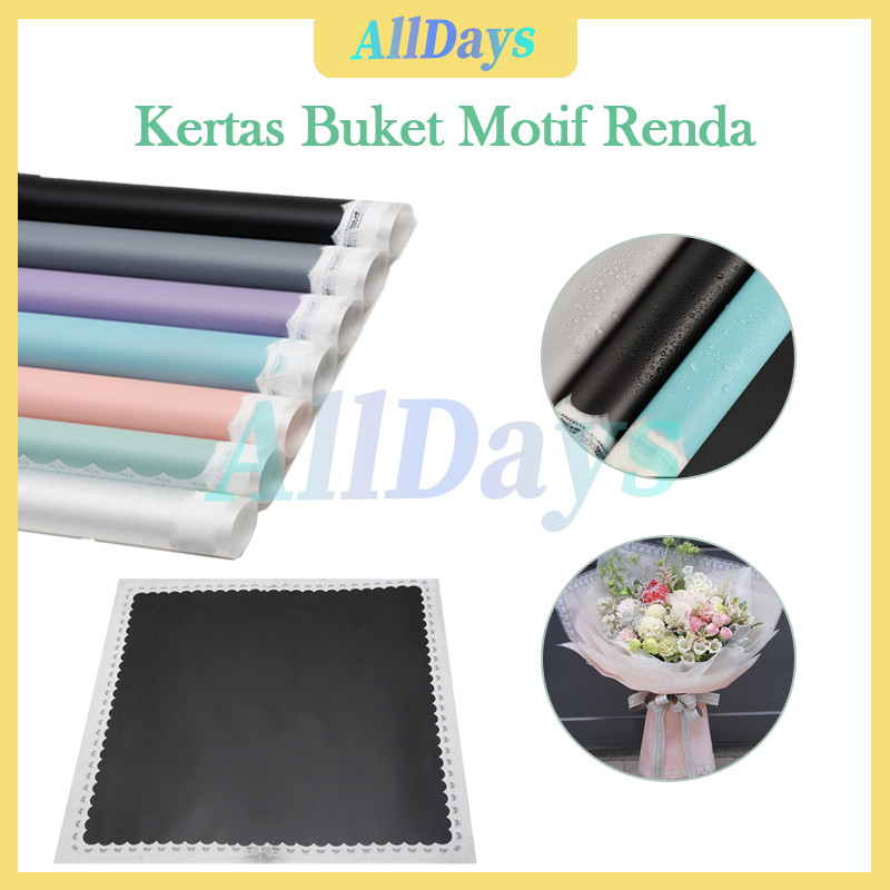 

20 Lembar Kertas Buket Bunga /Kertas Buket Motif Renda/Flower Paper/Bucket Motif Renda