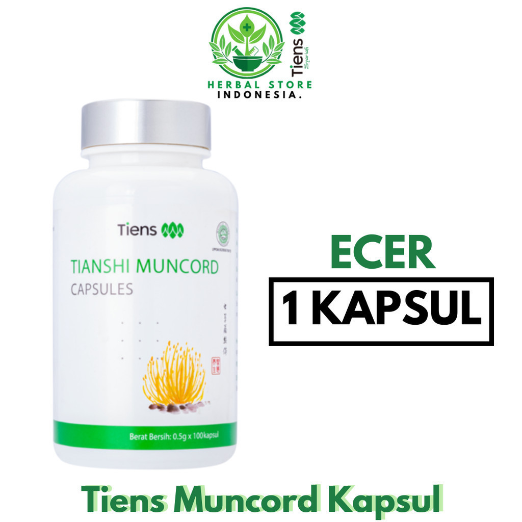 [ECER 1 KAPSUL] TIENS MUNCORD KAPSUL ORIGINAL SEGEL 1 BOTOL