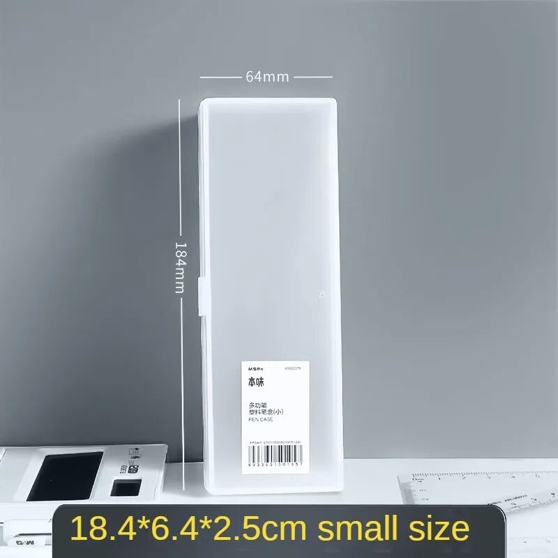

M&G Original Series Transparent Frosted Pencil Box Multifunctional Storage Box Large Capacity Pencil Box Storage Small Size