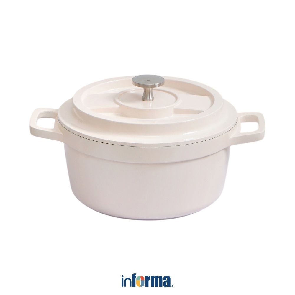 Informa Cooking Color 20cm Cara Panci Casserole - Pink Pot Masak Kuah Sup Perlengkapan Dapur Peralat