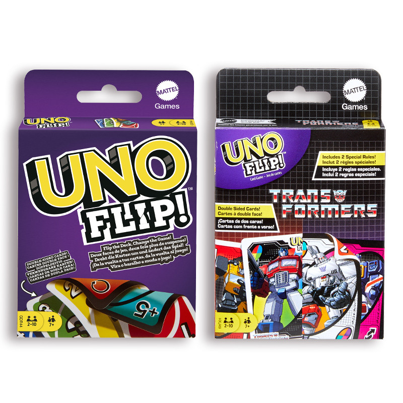 Authentic Mattel Uno Card Flip Card Upgrade Double Sided Play Casual Party Desktop Game Multiplayer 