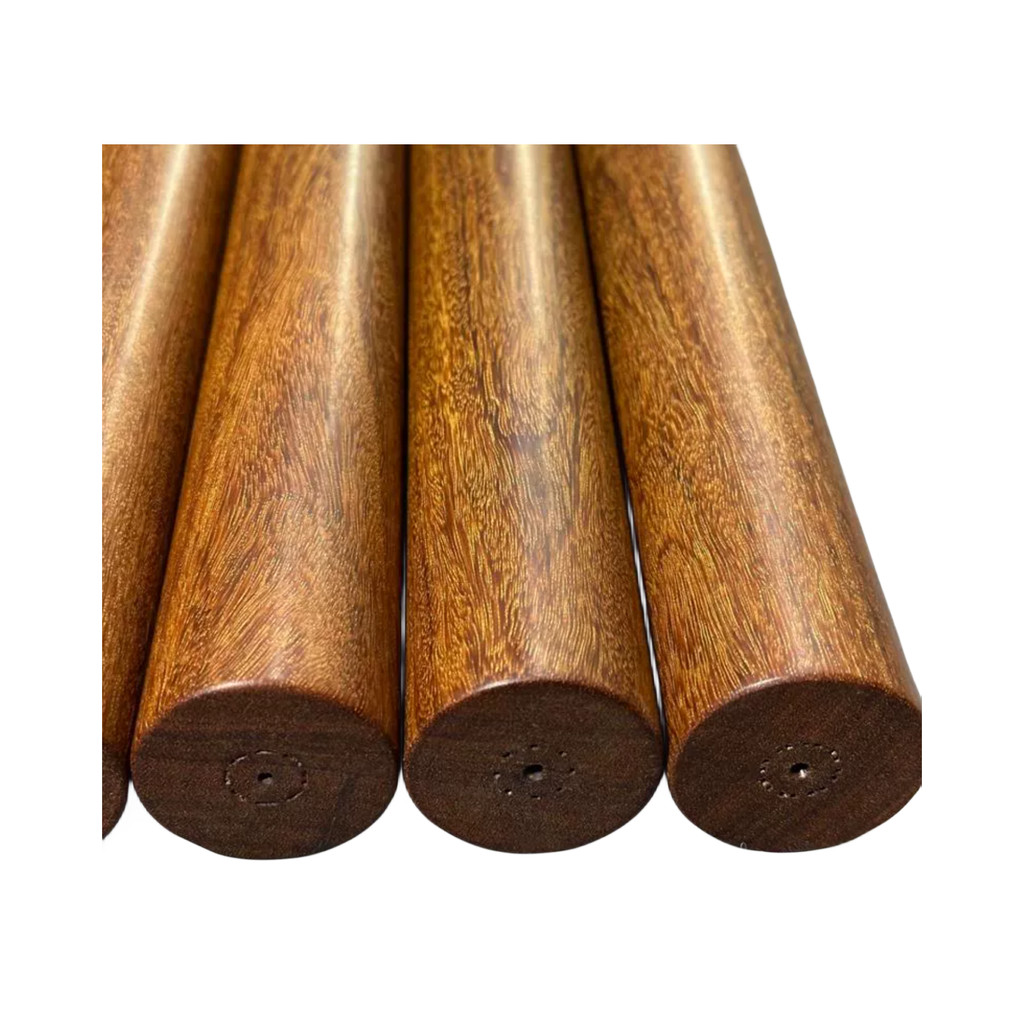 

L:400mm D:23/28/33mm Padauk（Pau Ferro）Venus rosewood round wood DIY handmade circular wood carving material Size customization