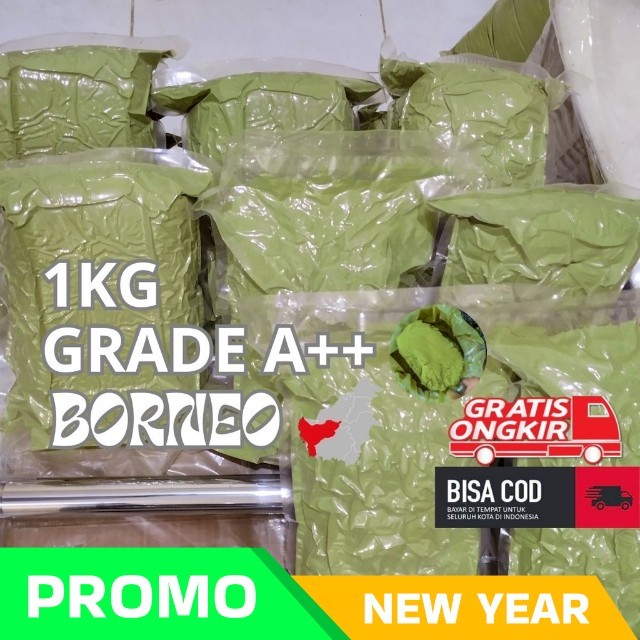 

kraton Purik Kalbar Green Asli Hulu Keratouhm Powder A+++(S+) 1kg