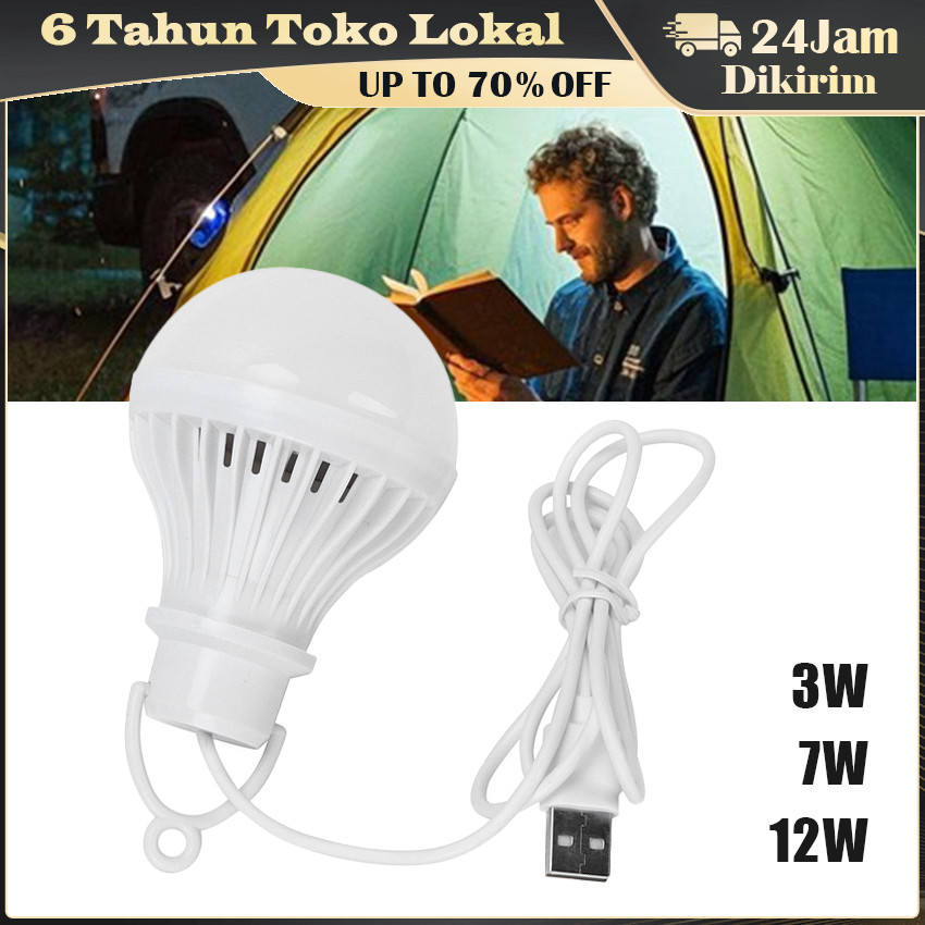 3/7/12W Lampu Bohlam LED / Lampu Darurat Hemat Energi / Lampu Malam Kecil dengan Kabel / Lampu Kios 