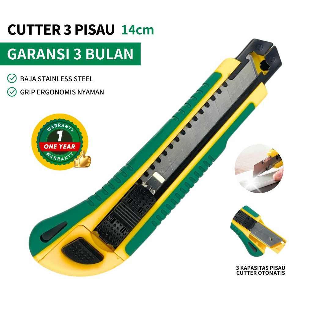 

FEIBAO Cutter 3 Pisau 14cm, Alat Potong Handal / F32-3