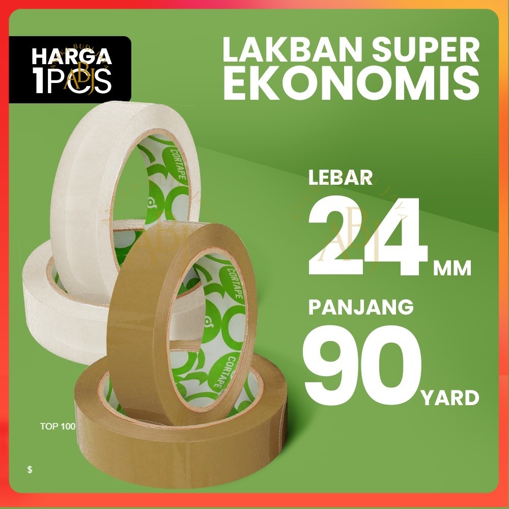 

LAKBAN CORTAPE 24MM (TERMURAH DI JAMIN) , 2 VARIASI WARNA -
