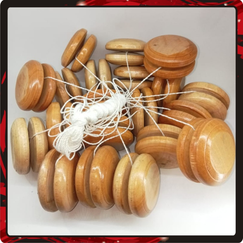 (1 Kodi/20Pcs) Yoyo / Yo-yo Kayu Besar Premium Harga Grosir