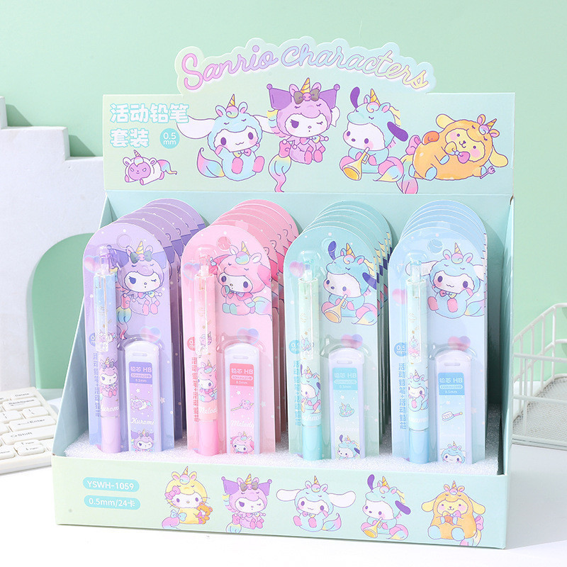 

PENSIL MEKANIK SANRIO SET / COD PENSIL MEKANIK MOTIF SANRIO 0,5 MM FREE REFILL PENSIL MEKANIK