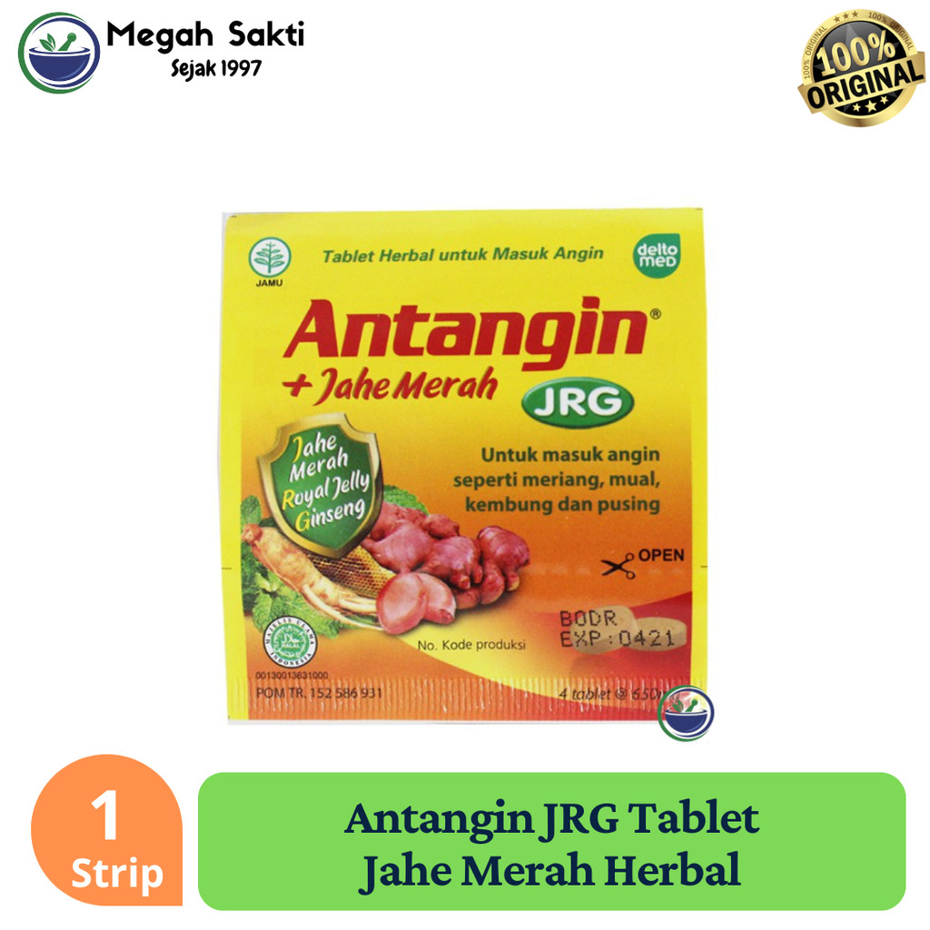 

MGS - Antangin JRG Strip 4 Tablet plus Jahe Merah | Jamu Herbal Masuk Angin