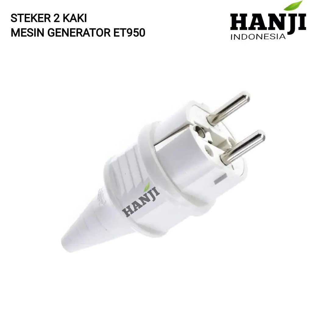 Colokan Listrik 2 kaki Putih Genset ET950 Steker AC plug 2 kaki Generator 2tak et950