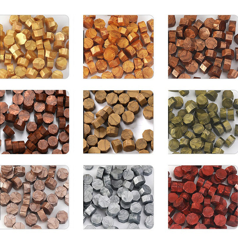 

100 pcs Vintage Wax Seal For Stamps Retro wax print Beads Sealing Macaron gold Wedding Birthday wax lacquer for seals Lacre