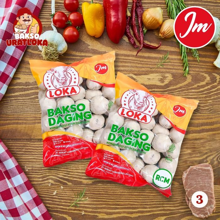 

JM isi 25 Butir Berat 600gr Bakso Daging Kombinasi Ayam dan Sapi Ekonomis