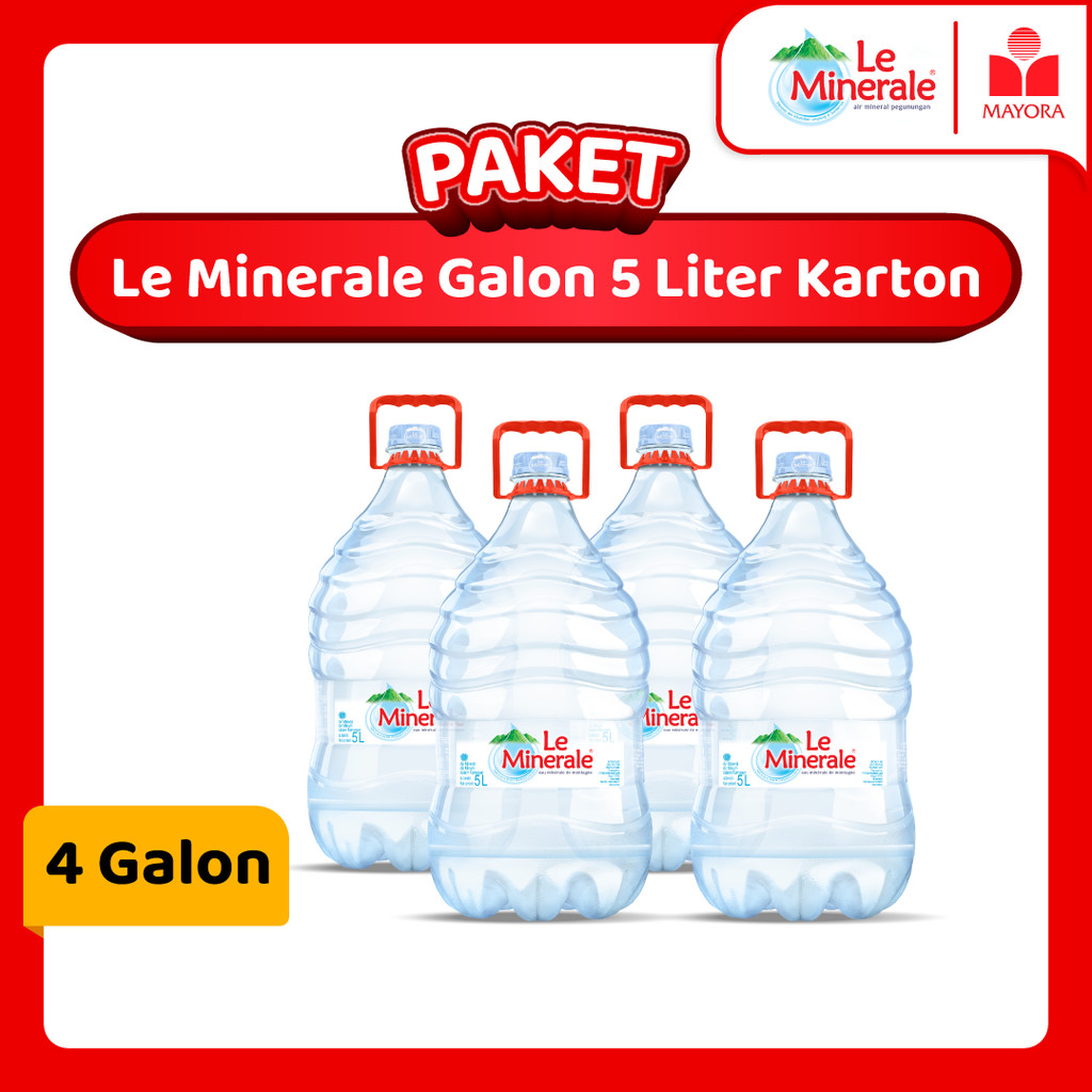 Paket Le Minerale Galon 5 Liter - Karton