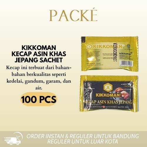 

Kikkoman Soy Sauce Halal Sachet / Kecap Asin Khas Jepang 100 pcs