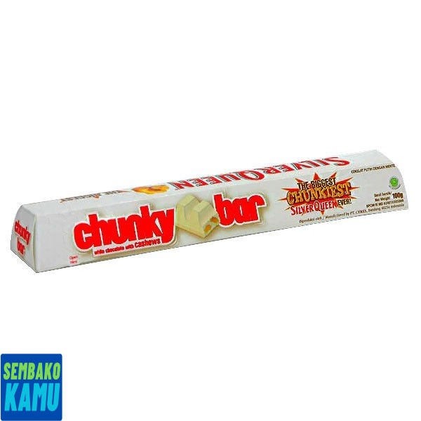 

Silver Queen Chunky Bar White 95 gr - Cokelat