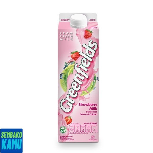 

greenfields Fresh Milk Strawberry 1 Liter - Susu
