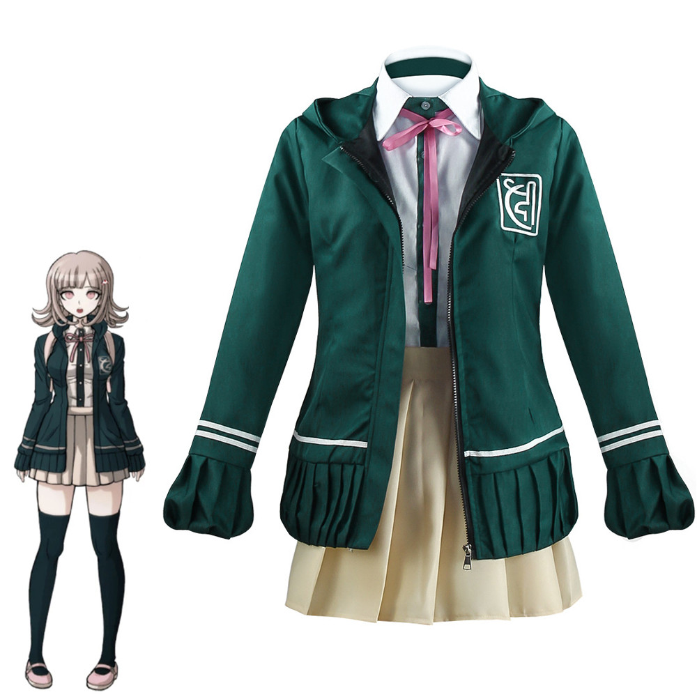 ber Anime Danganronpa Chiaki Nanami Cosplay Uniform Jacket Shirt  Bag Full Set For Women Cosplay Cos