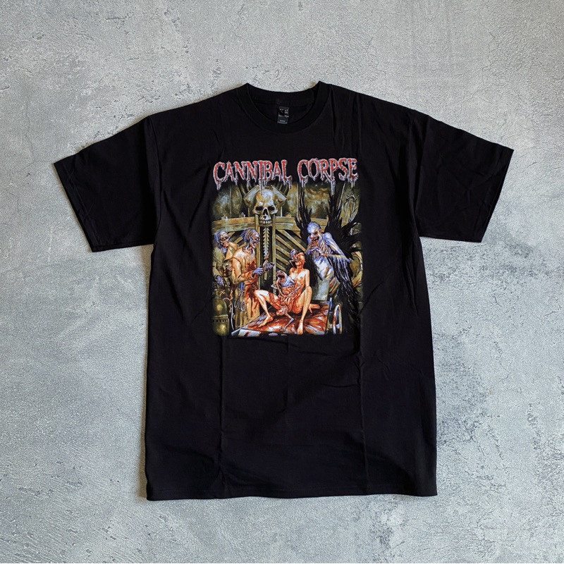 T-Shirt Cannibal Corpse - Wretched Spawn Bahan Cotton Combed 24s Tebal Unisex
