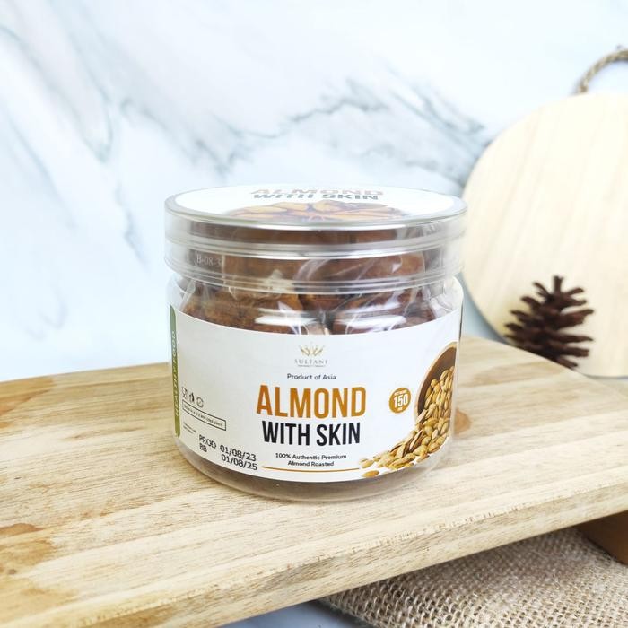 

Best Seller Kacang Almond Cangkang Rasa Susu - KEMASAN TOPLES Organik Food Snacks - 150gr