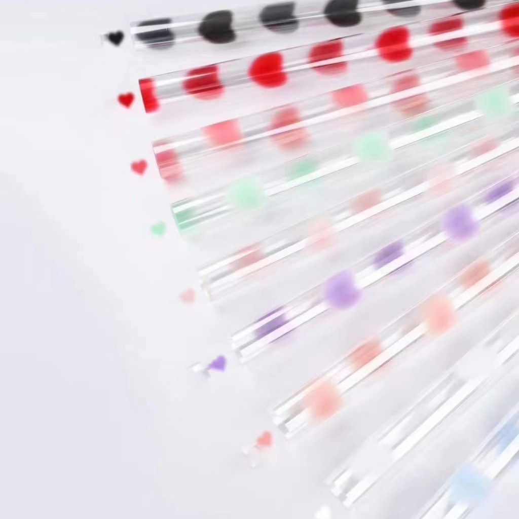 

Rose Paper - Kertas Buket Cellophane Bening Transparan Motif LOVE Flower Wrapping Paper KB63